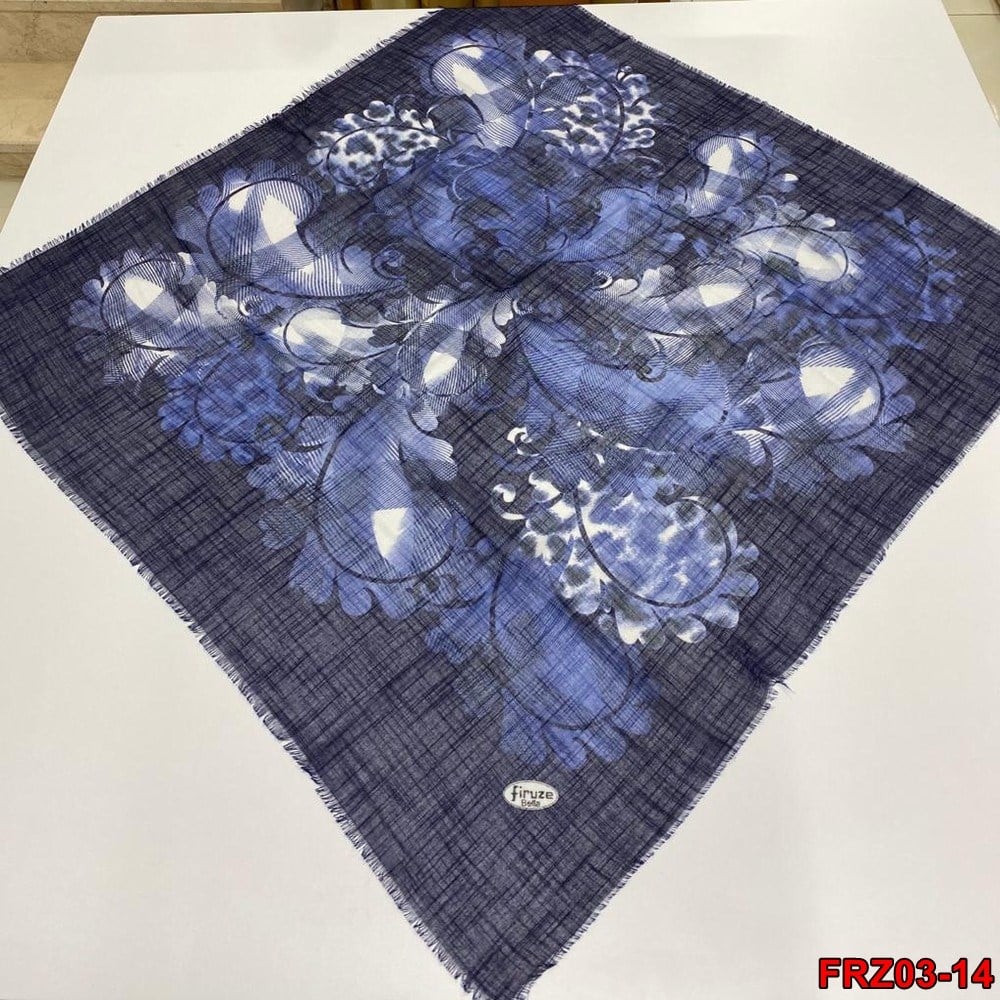 Firuze Flamlı Cotton Eşarp (frz03-14)