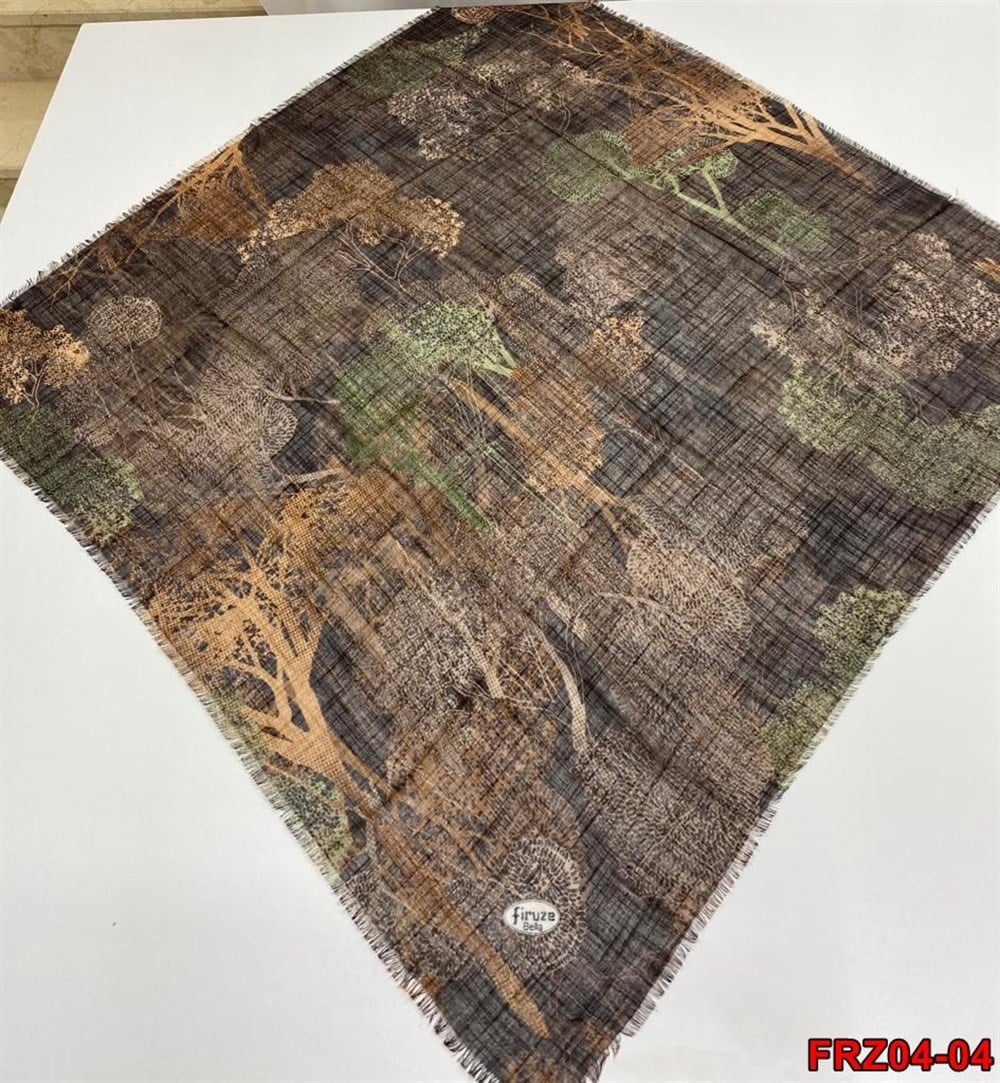 Firuze Flamlı Cotton Eşarp (frz04-04)