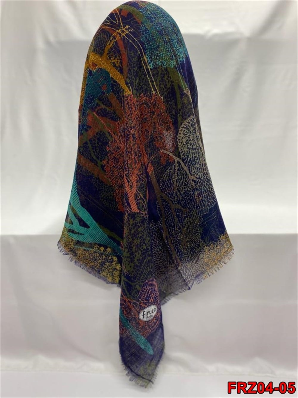 Firuze Flamlı Cotton Eşarp (frz04-05)