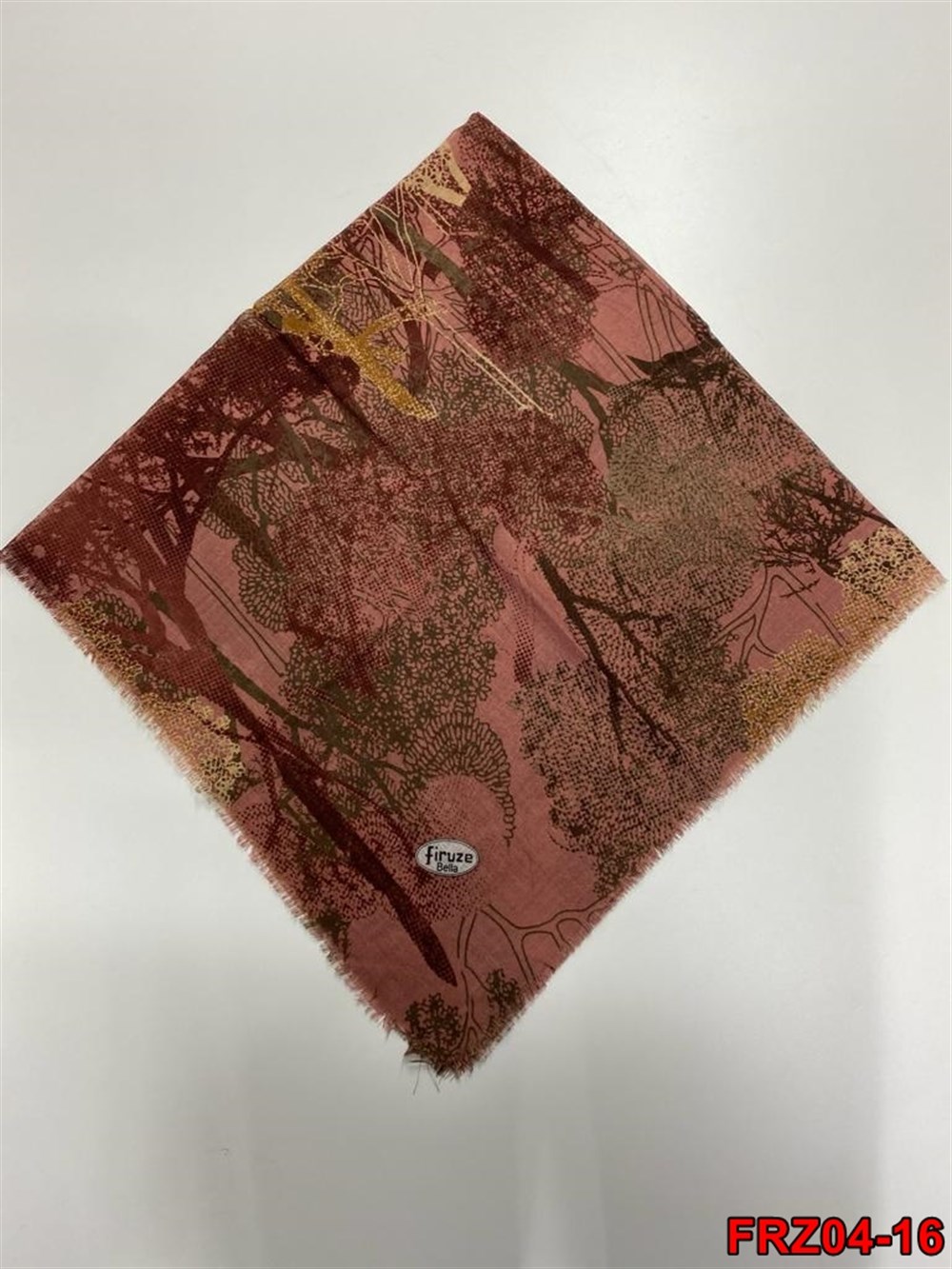 Firuze Flamlı Cotton Eşarp (frz04-16)