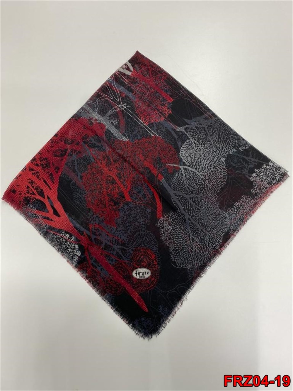Firuze Flamlı Cotton Eşarp (frz04-19)