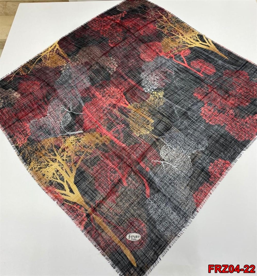 Firuze Flamlı Cotton Eşarp (frz04-22)