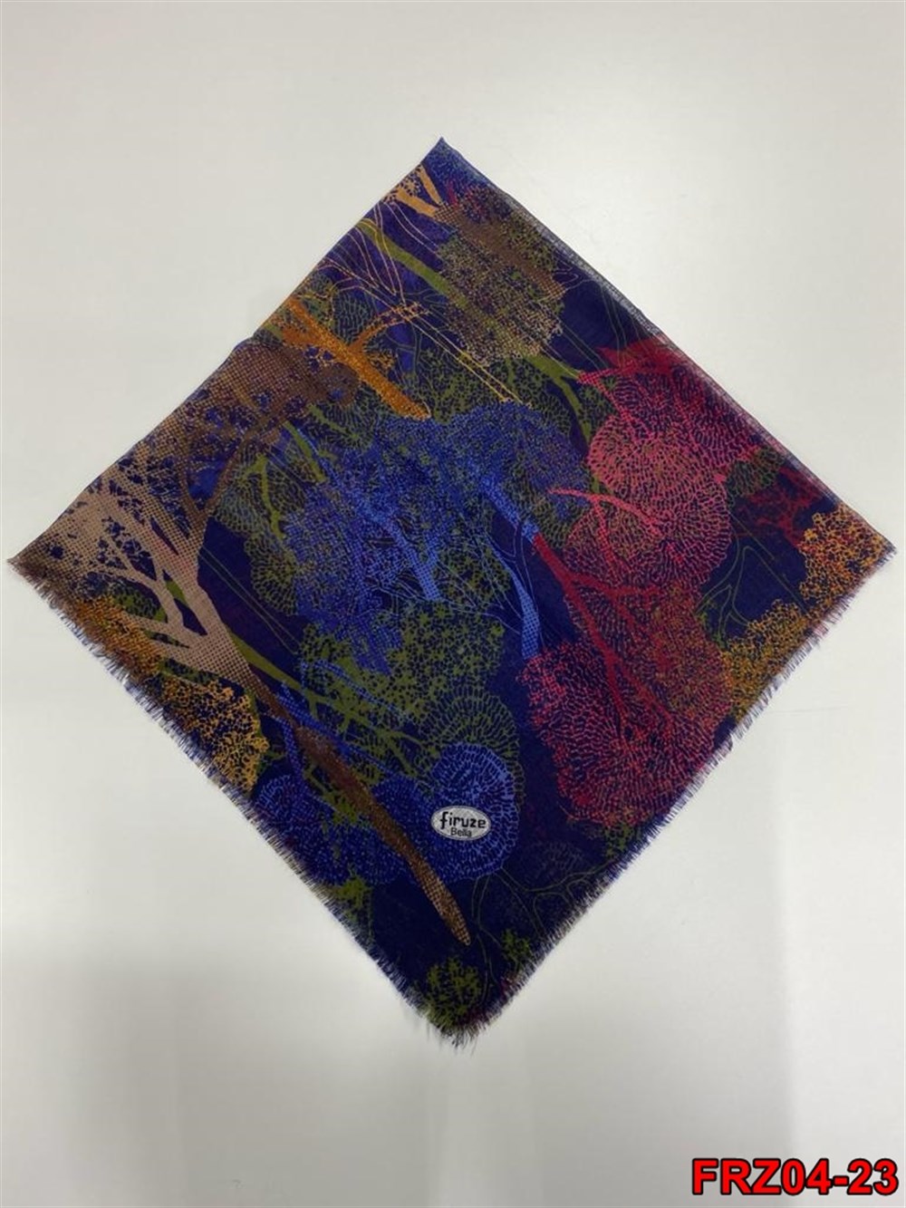 Firuze Flamlı Cotton Eşarp (frz04-23)