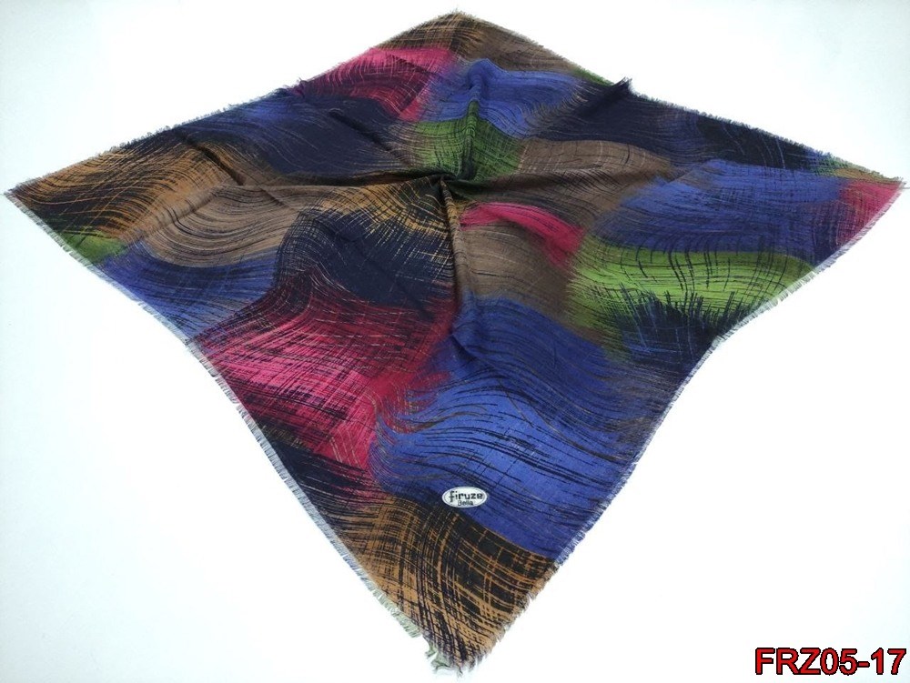 Firuze Flamlı Cotton Eşarp (frz05-17)
