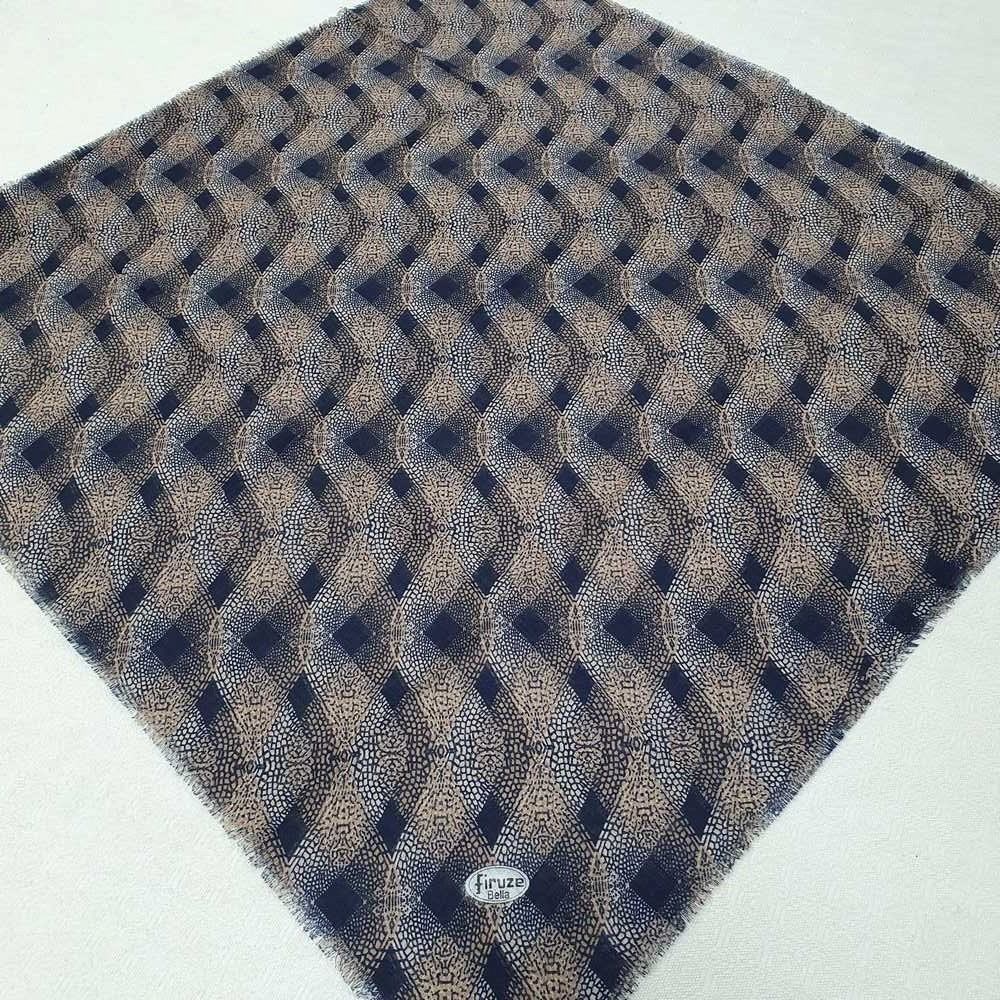 Firuze Flamlı Cotton Eşarp (frz07-01)