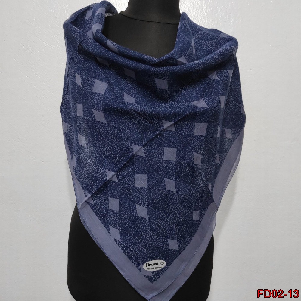 Firuze Kenarı Dikişli Pamuk Yazma(FD02-13)