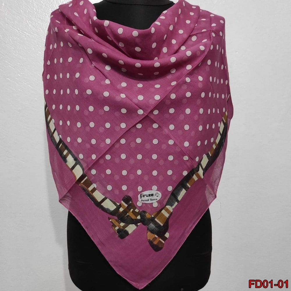 Firuze Kenarı Dikişli Yazma(FD01-01)
