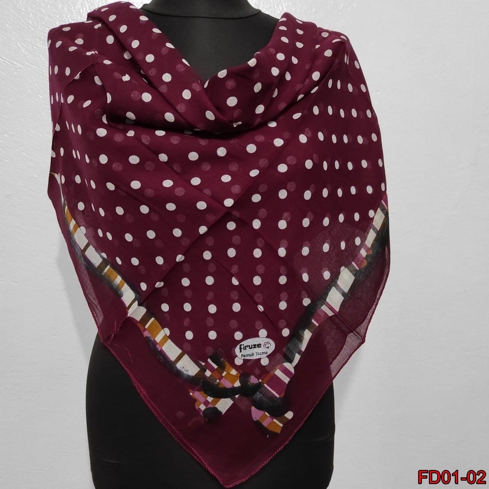 Firuze Kenarı Dikişli Yazma(FD01-02)