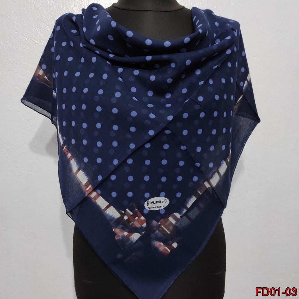 Firuze Kenarı Dikişli Yazma(FD01-03)
