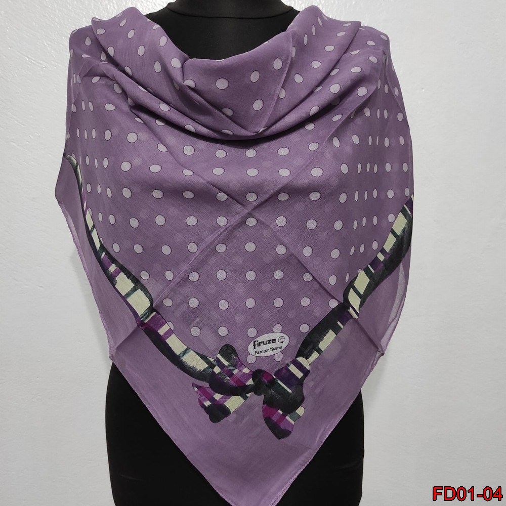 Firuze Kenarı Dikişli Yazma(FD01-04)