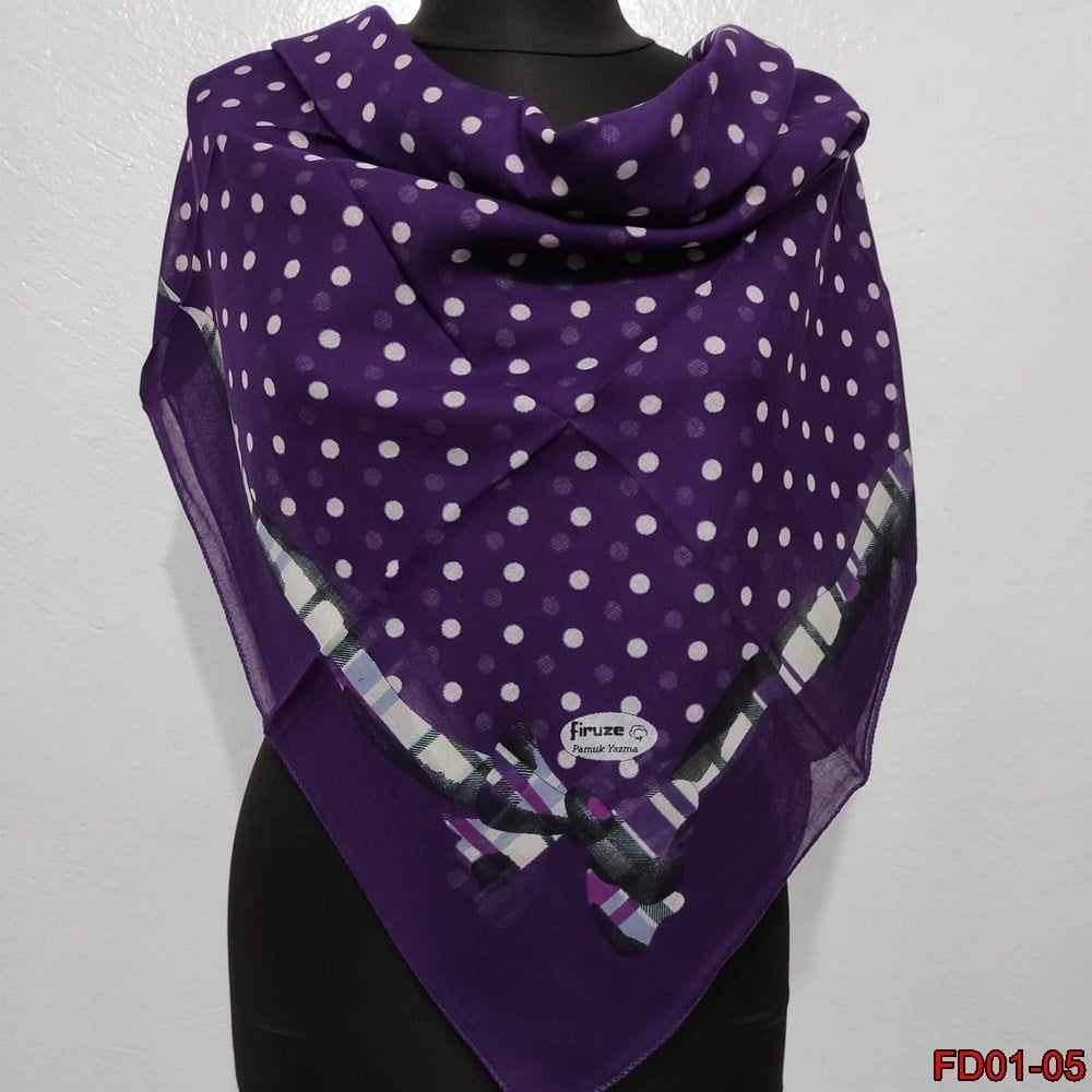 Firuze Kenarı Dikişli Yazma(FD01-05)