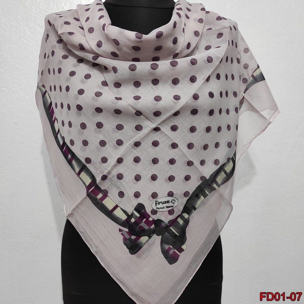 Firuze Kenarı Dikişli Yazma(FD01-07)