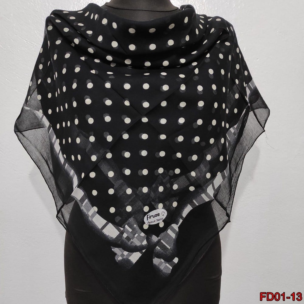 Firuze Kenarı Dikişli Yazma(FD01-13)