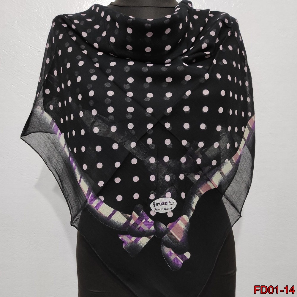 Firuze Kenarı Dikişli Yazma(FD01-14)
