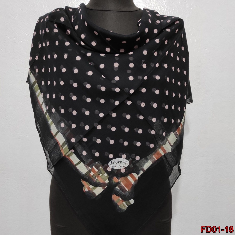 Firuze Kenarı Dikişli Yazma(FD01-18)