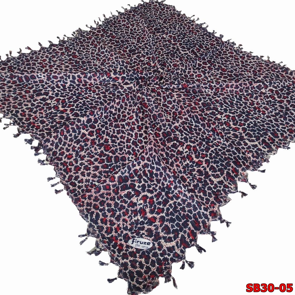 Firuze Sökme Boncuklu Cotton Eşarp(sb30-05)