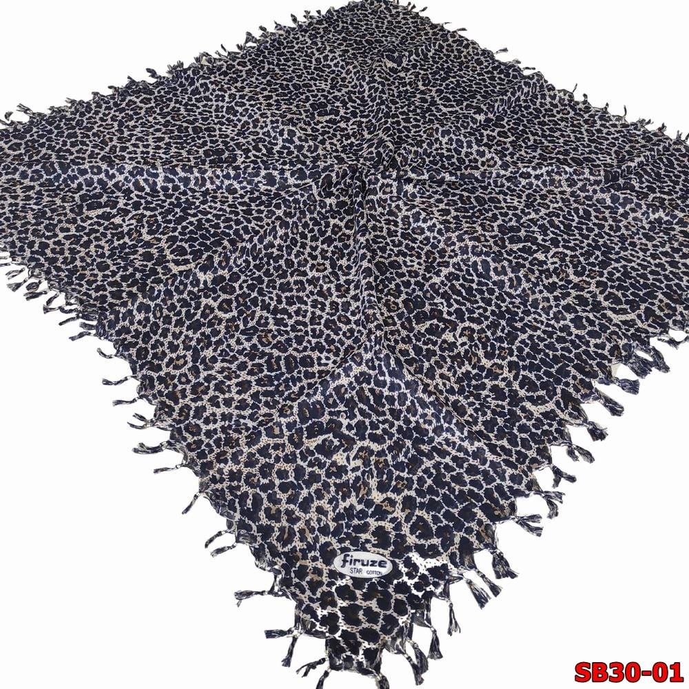 Firuze Sökme Boncuklu Cotton Eşarp(sb30-01)