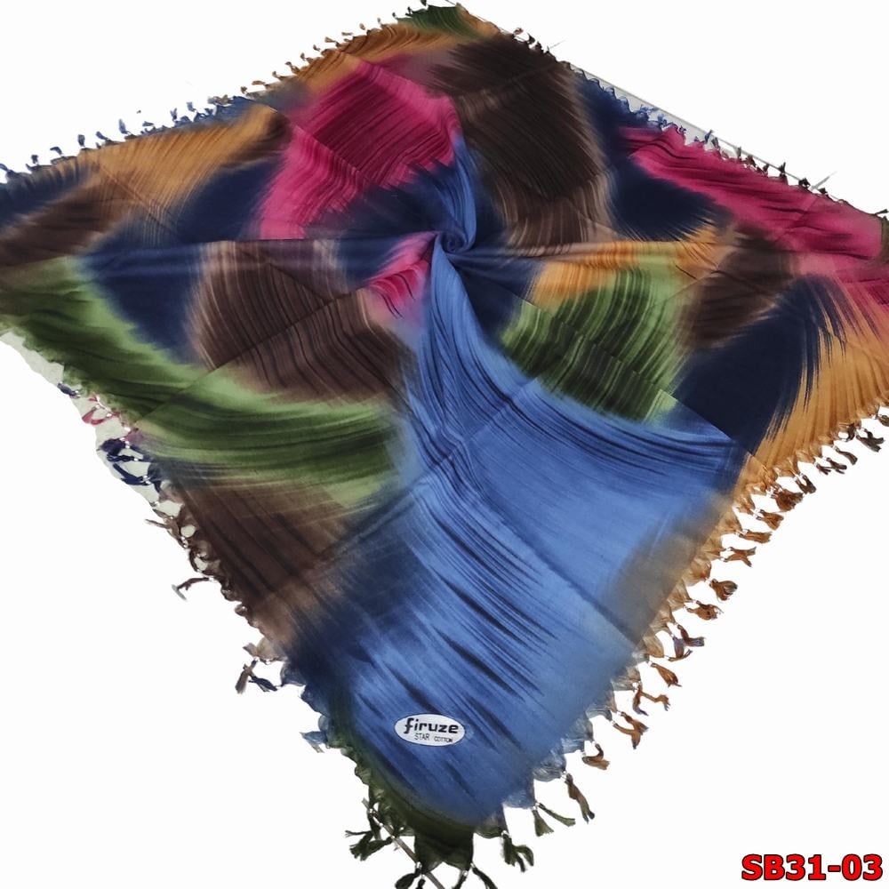 Firuze Sökme Boncuklu Cotton Eşarp(sb31-03)
