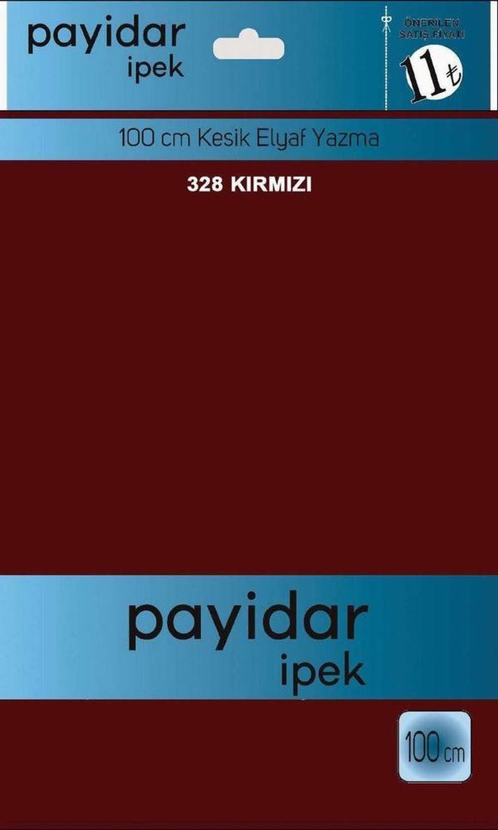 Payidar Düz Renk Poşetli Yazma(Kırmızı)328