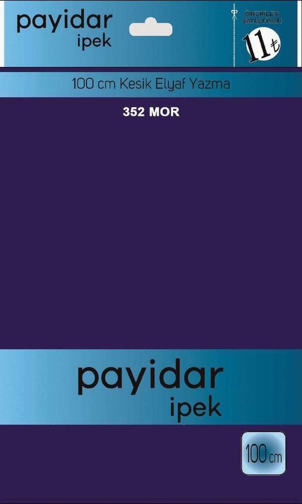 Payidar Düz Renk Poşetli Yazma(Mor)352