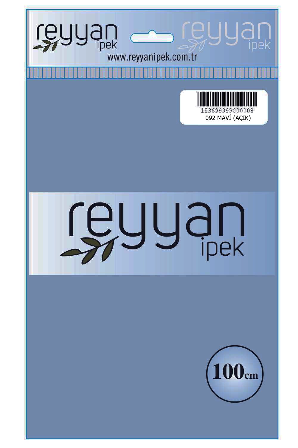 Reyyan Düz Renk Poşetli Yazma (Mavi Açık)