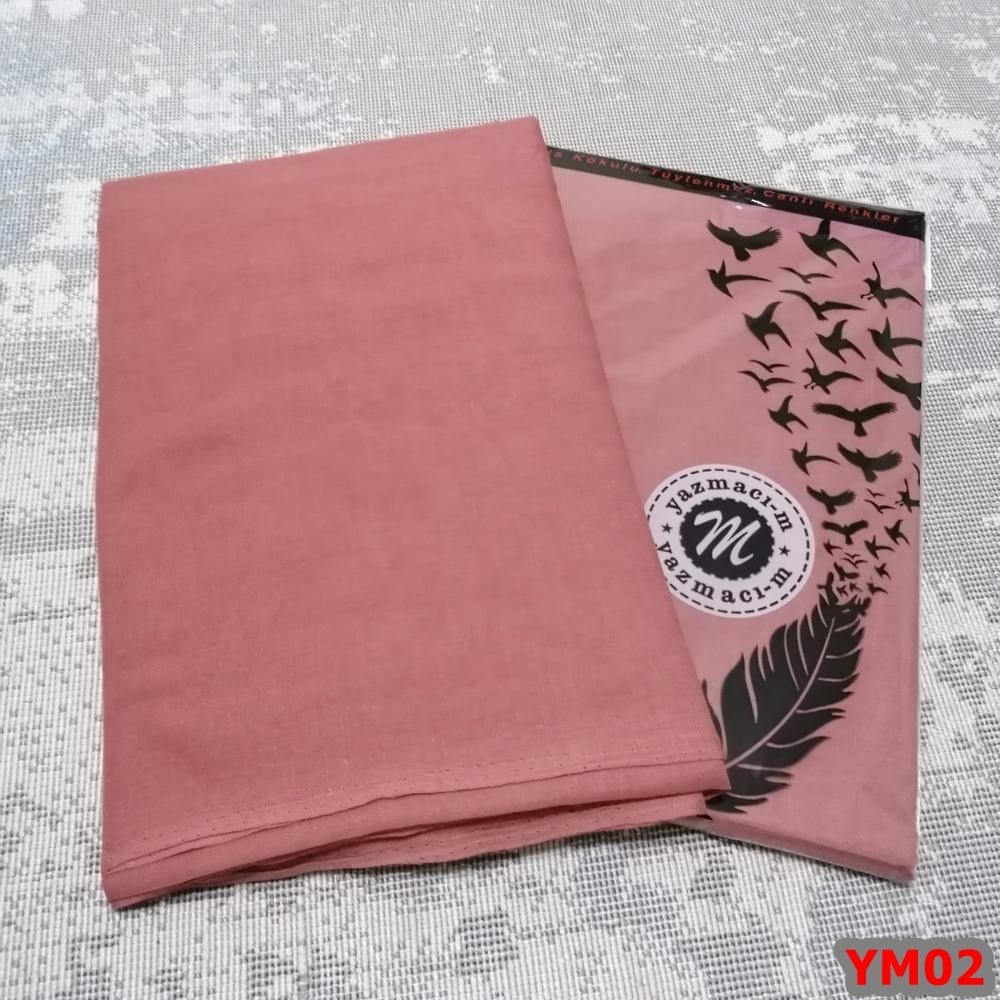 Yazmacım Düz Renk Poşetli Yazma(YM02)