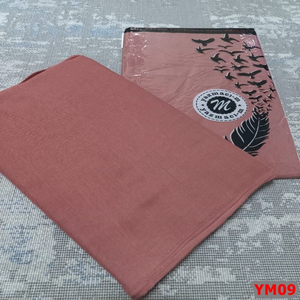 Yazmacım Düz Renk Poşetli Yazma(YM09)