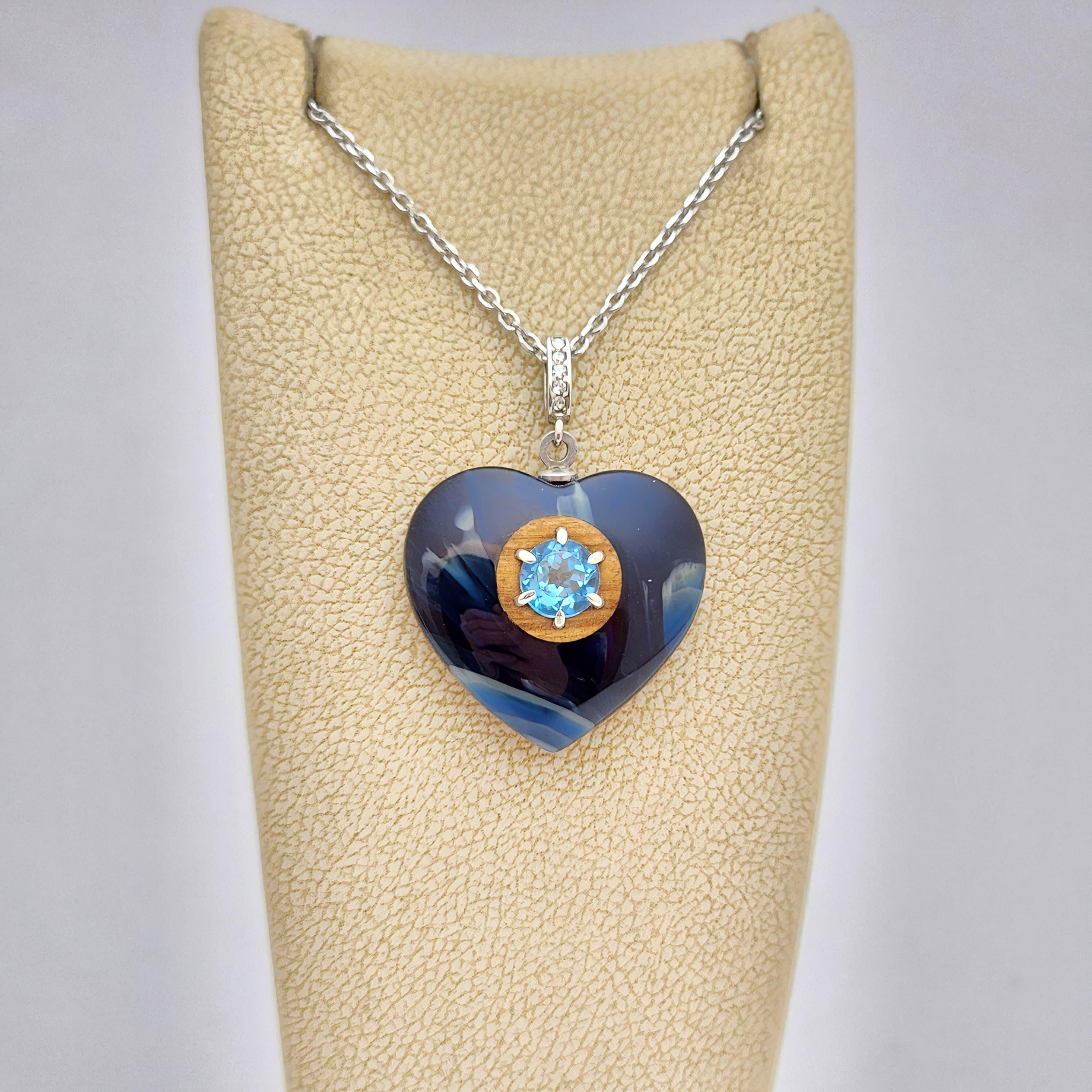Swiss Blue Topaz Bakalit Gümüş Set 