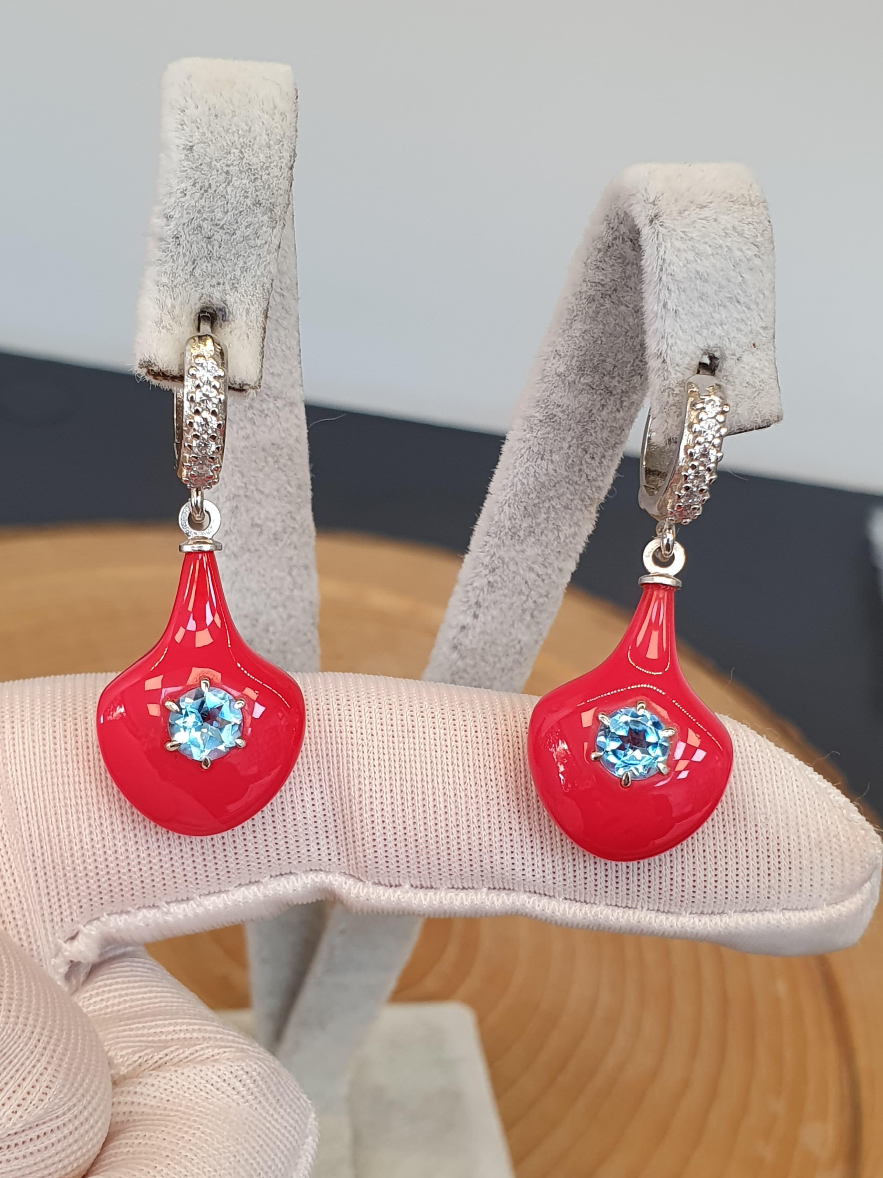 Swiss Blue Topaz Bakalit Gümüş Set