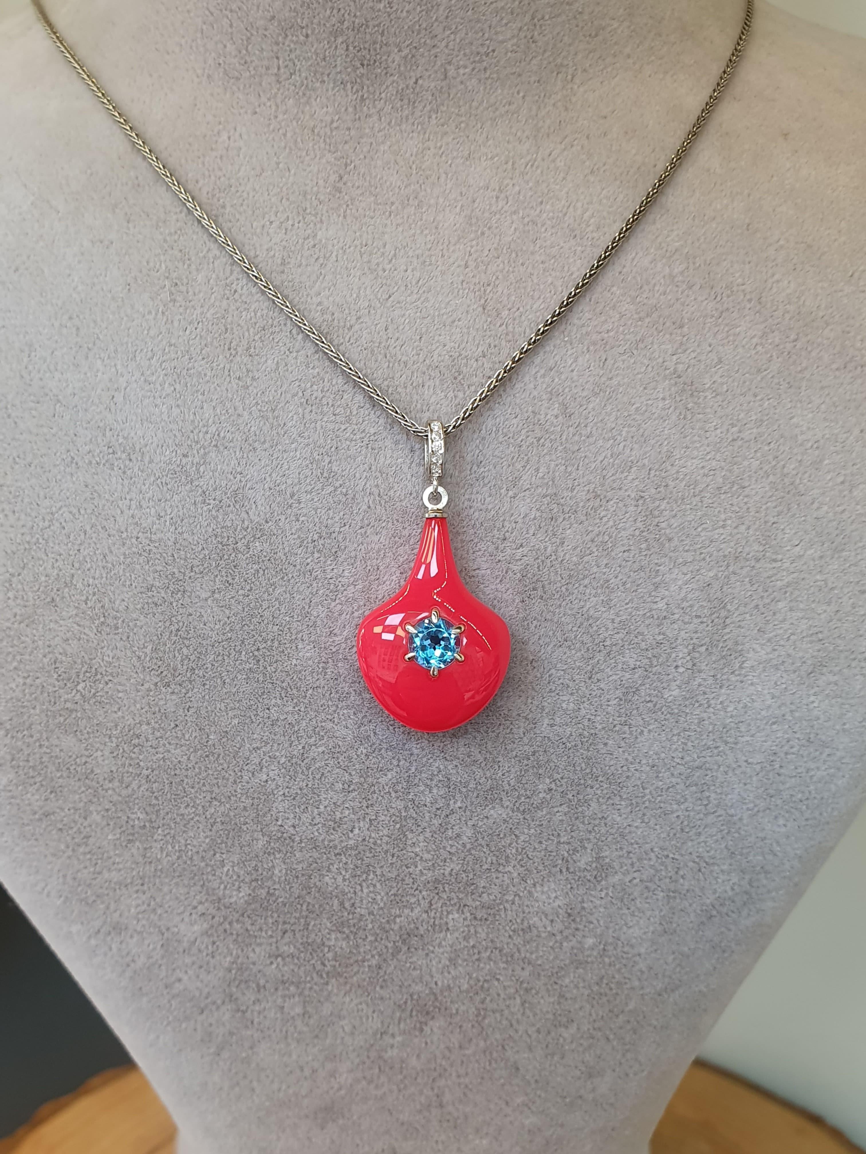 Swiss Blue Topaz Bakalit Gümüş Set