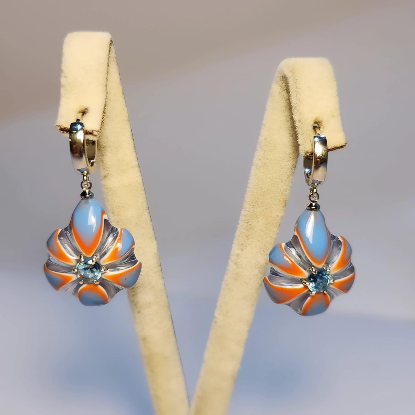Swiss Blue Topaz Epoksi Gümüş Set