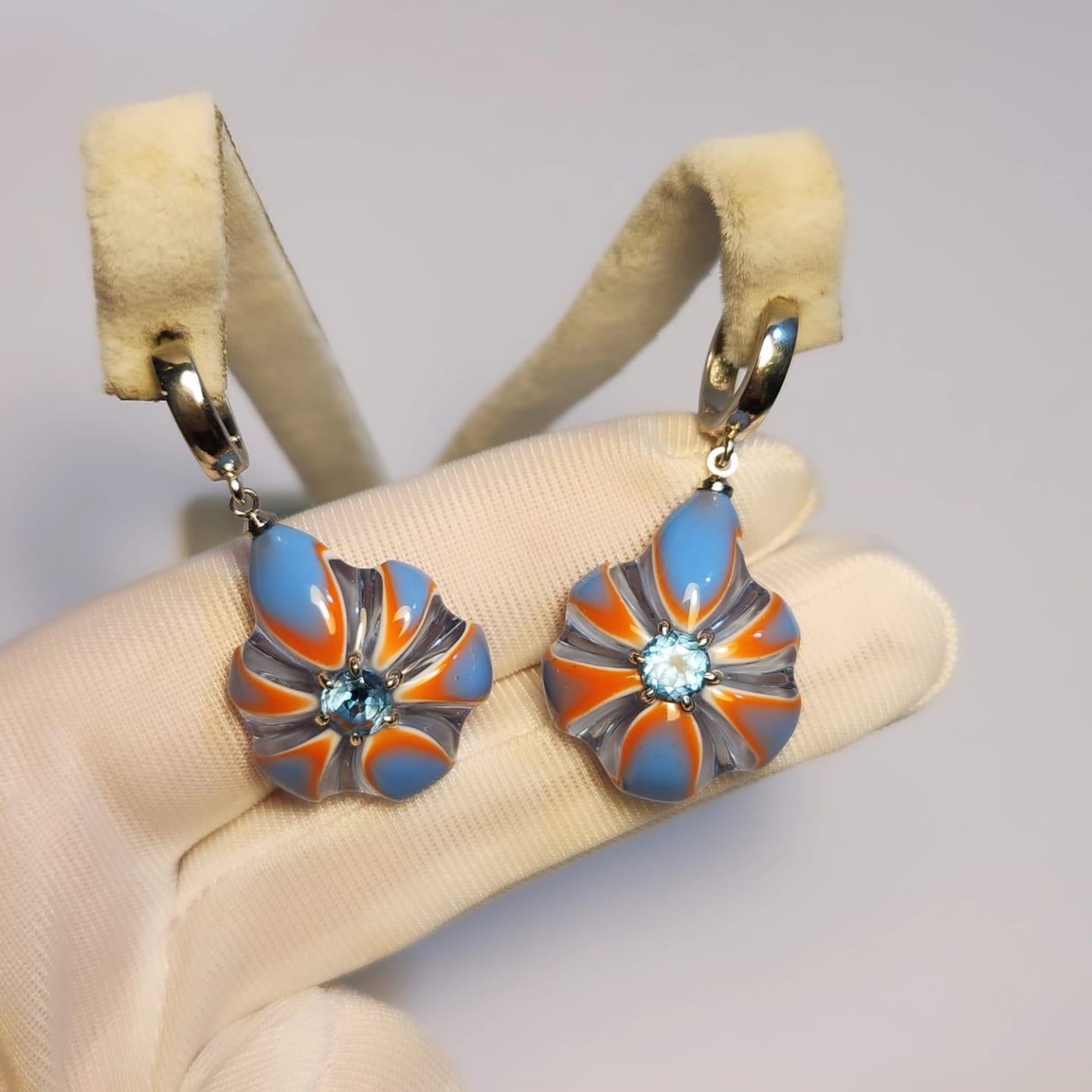 Swiss Blue Topaz Epoksi Gümüş Set