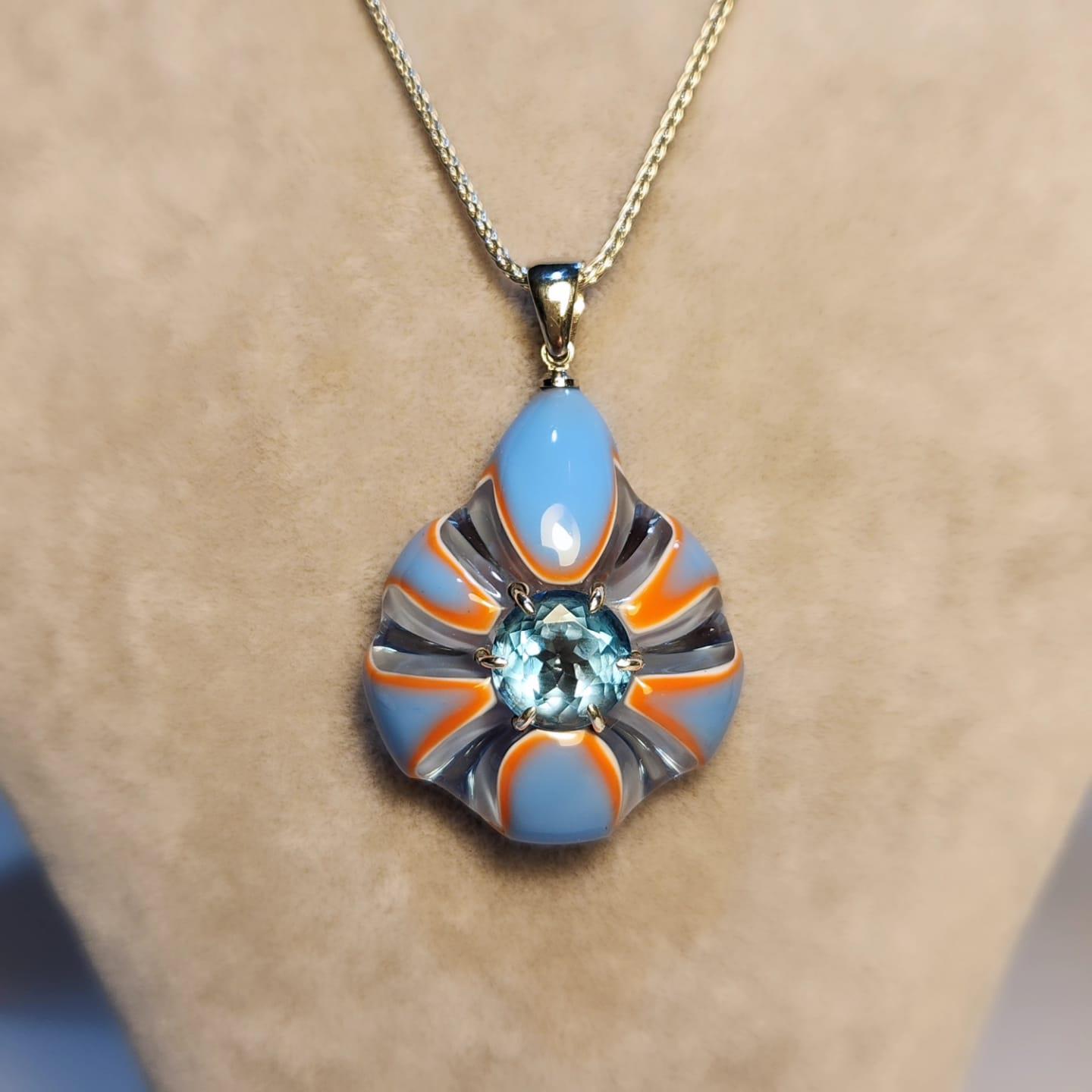 Swiss Blue Topaz Epoksi Gümüş Set