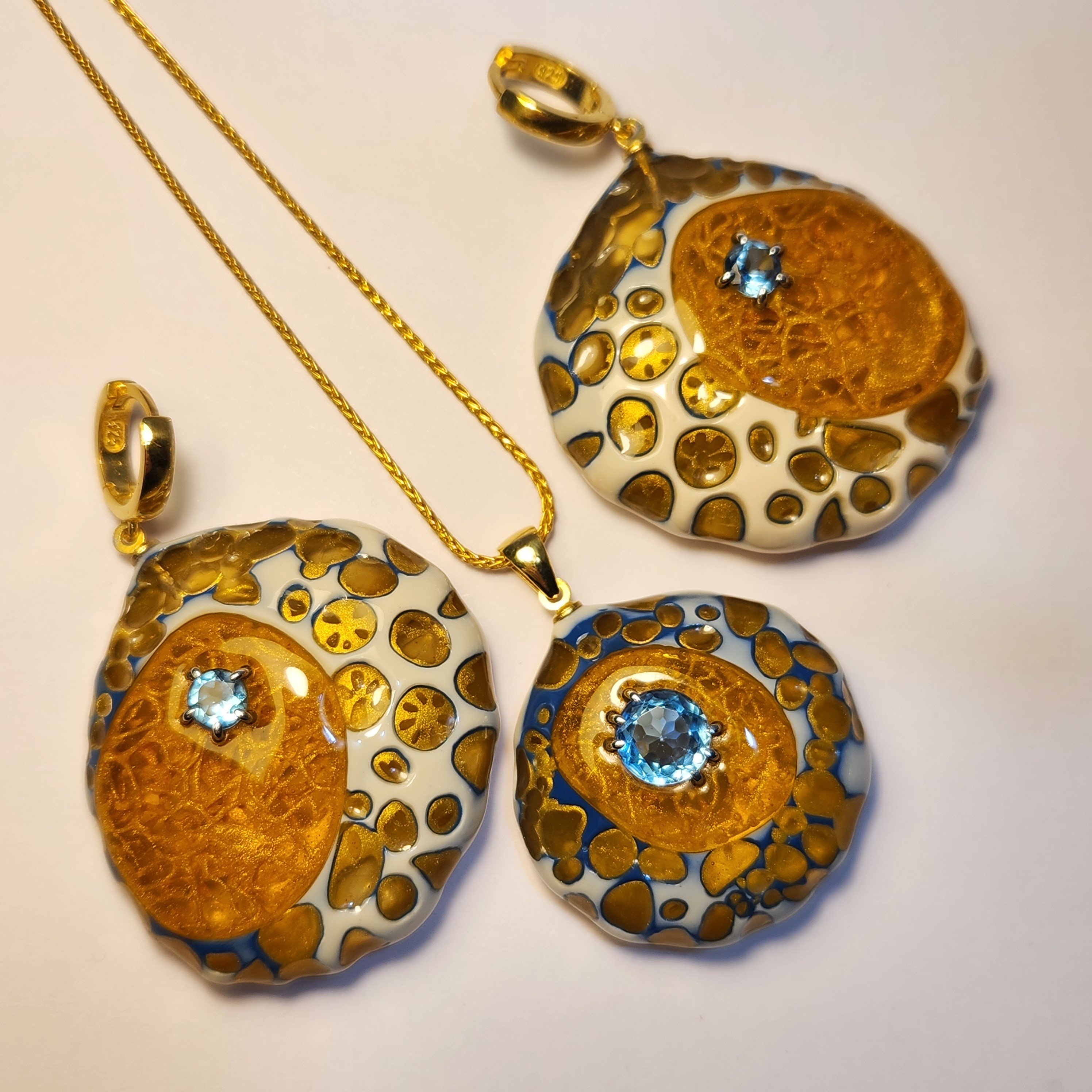 Swiss Blue Topaz Gümüş Set