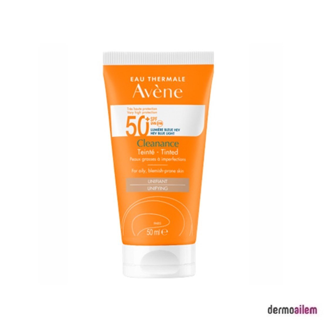 Yüz İçin Güneş ÜrünleriAveneAvene Cleanance Spf50+ Yağlı Ciltler için Renkli Güneş Koruyucu 50 ml