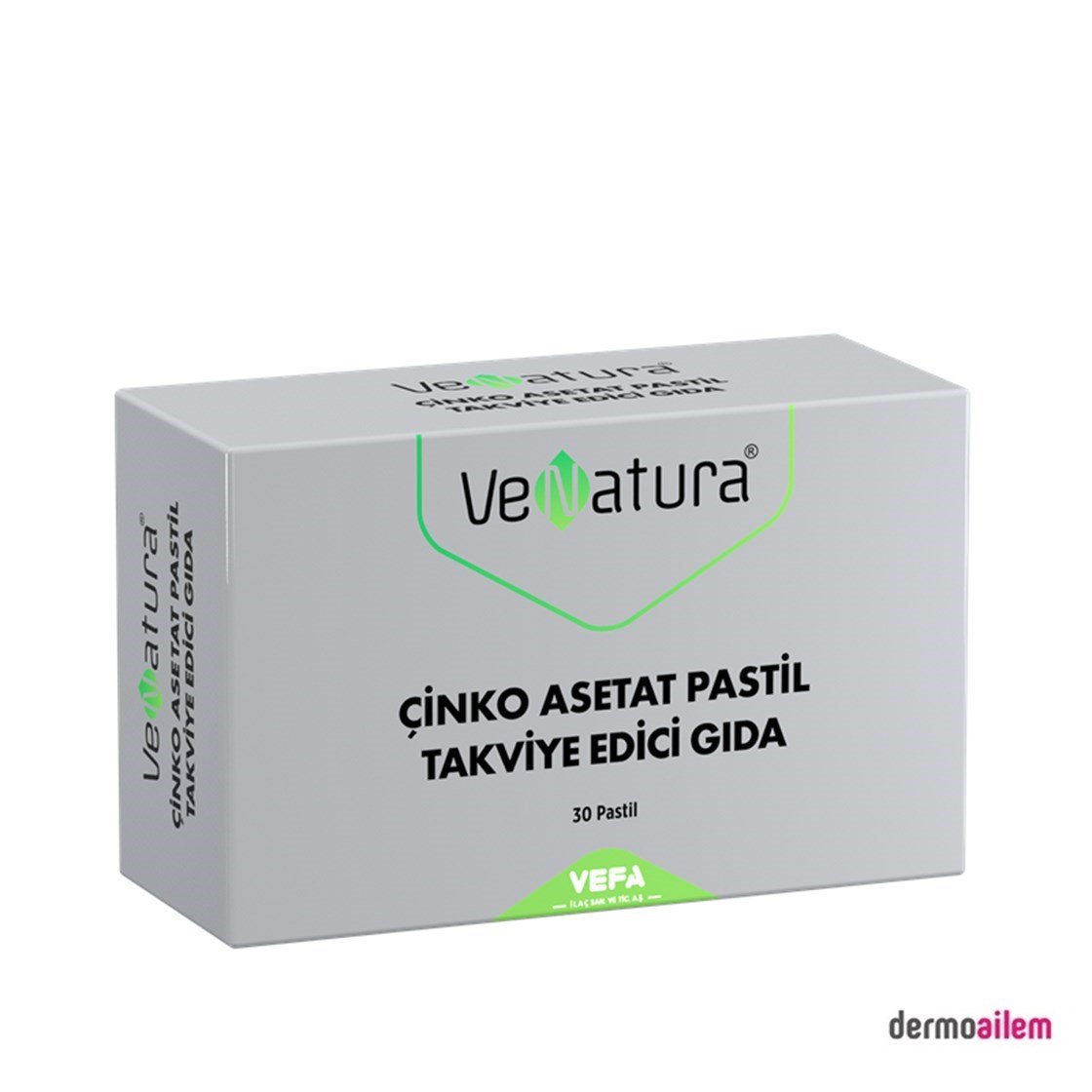 Takviye Edici GıdalarVeNaturaVenatura Çinko Asetat 30 Pastil