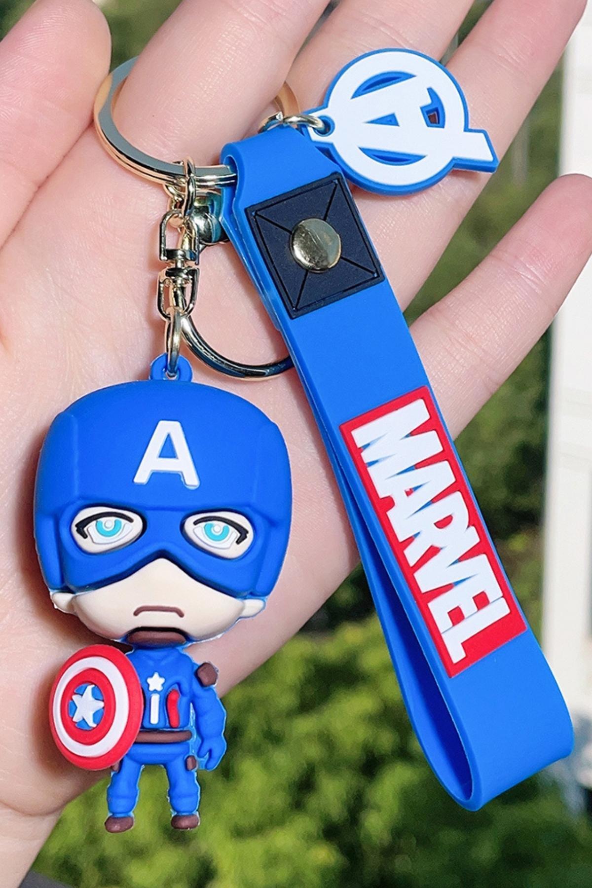 Amerika Birleşik DevletleriDünyadan HediyelerDNY-HD100631Keskin Hediyelik Eşya Ve TekstilCaptain America 3D Kaptan Amerika Silikon Anahtarlık