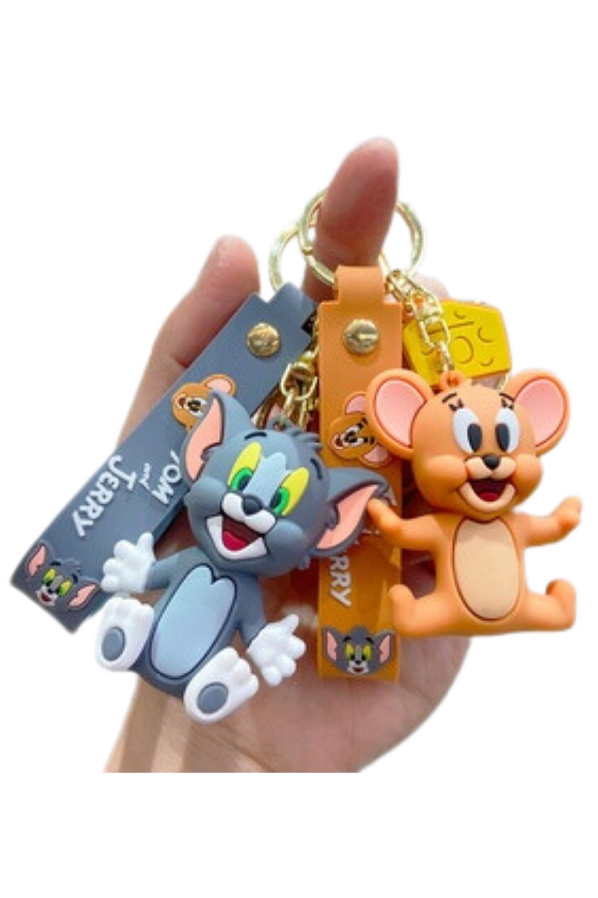 Amerika Birleşik DevletleriDünyadan HediyelerDNY-HD100628Keskin Hediyelik Eşya Ve TekstilTom ve Jerry 3D Karakter İkili Silikon Anahtarlık