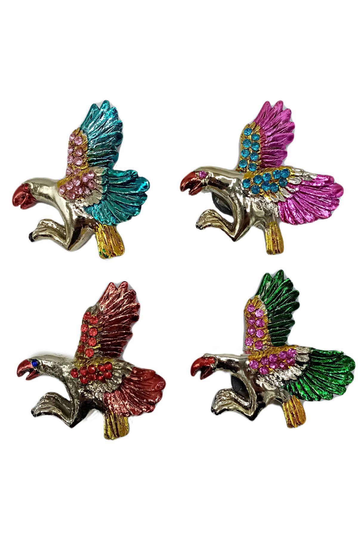 Amerika Birleşik DevletleriDünyadan HediyelerDNY-HD100393Keskin Hediyelik Eşya Ve TekstilAmerikan Kartalı Magnet Dört Renk Kristal Taşlı Dörtlü Set