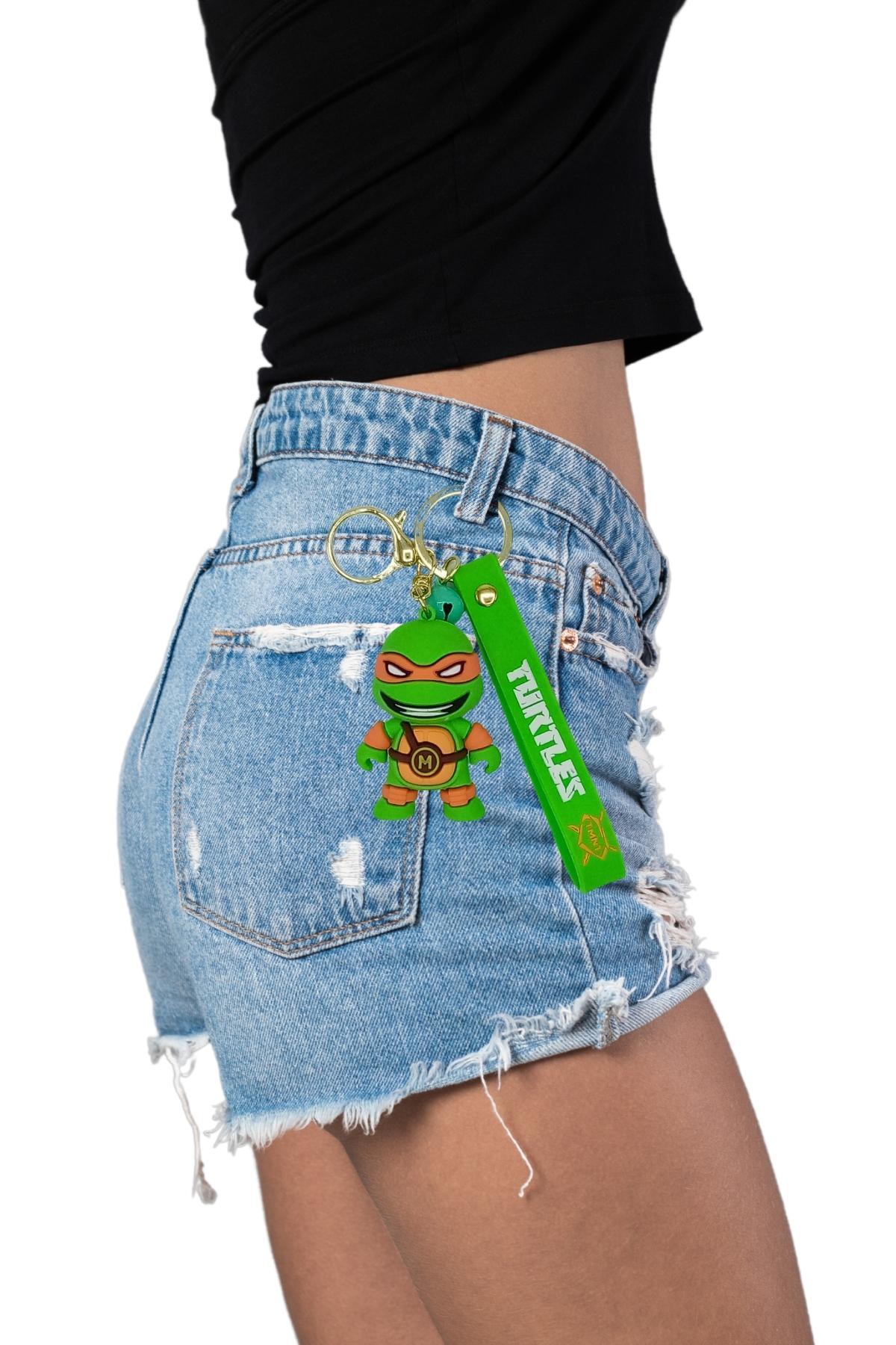 Amerika Birleşik DevletleriDünyadan HediyelerDNY-HD100638Keskin Hediyelik Eşya Ve TekstilNinja Turtles 3D Michelangelo Silikon Anahtarlık Ninja Kaplumbağa