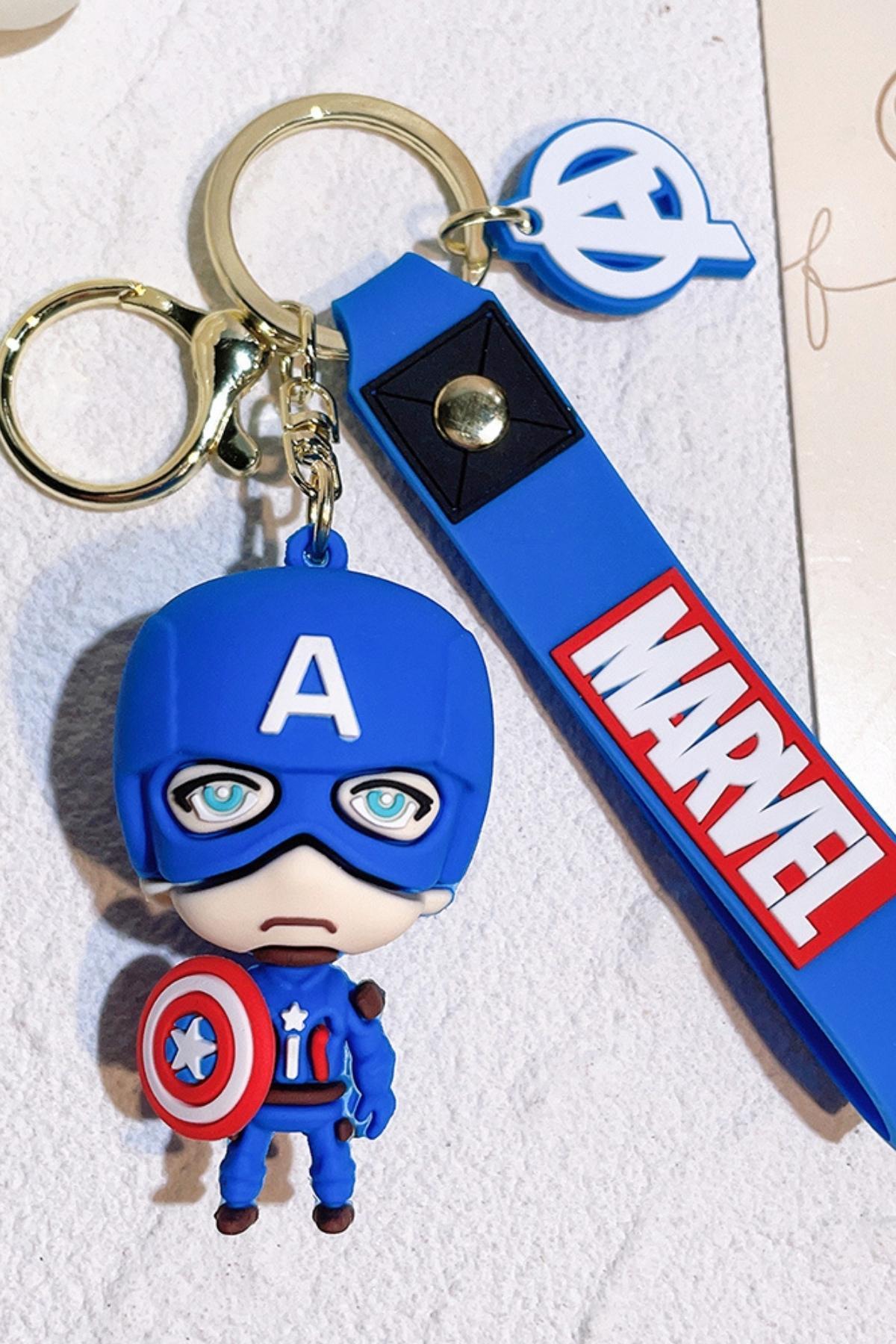 Amerika Birleşik DevletleriDünyadan HediyelerDNY-HD100631Keskin Hediyelik Eşya Ve TekstilCaptain America 3D Kaptan Amerika Silikon Anahtarlık