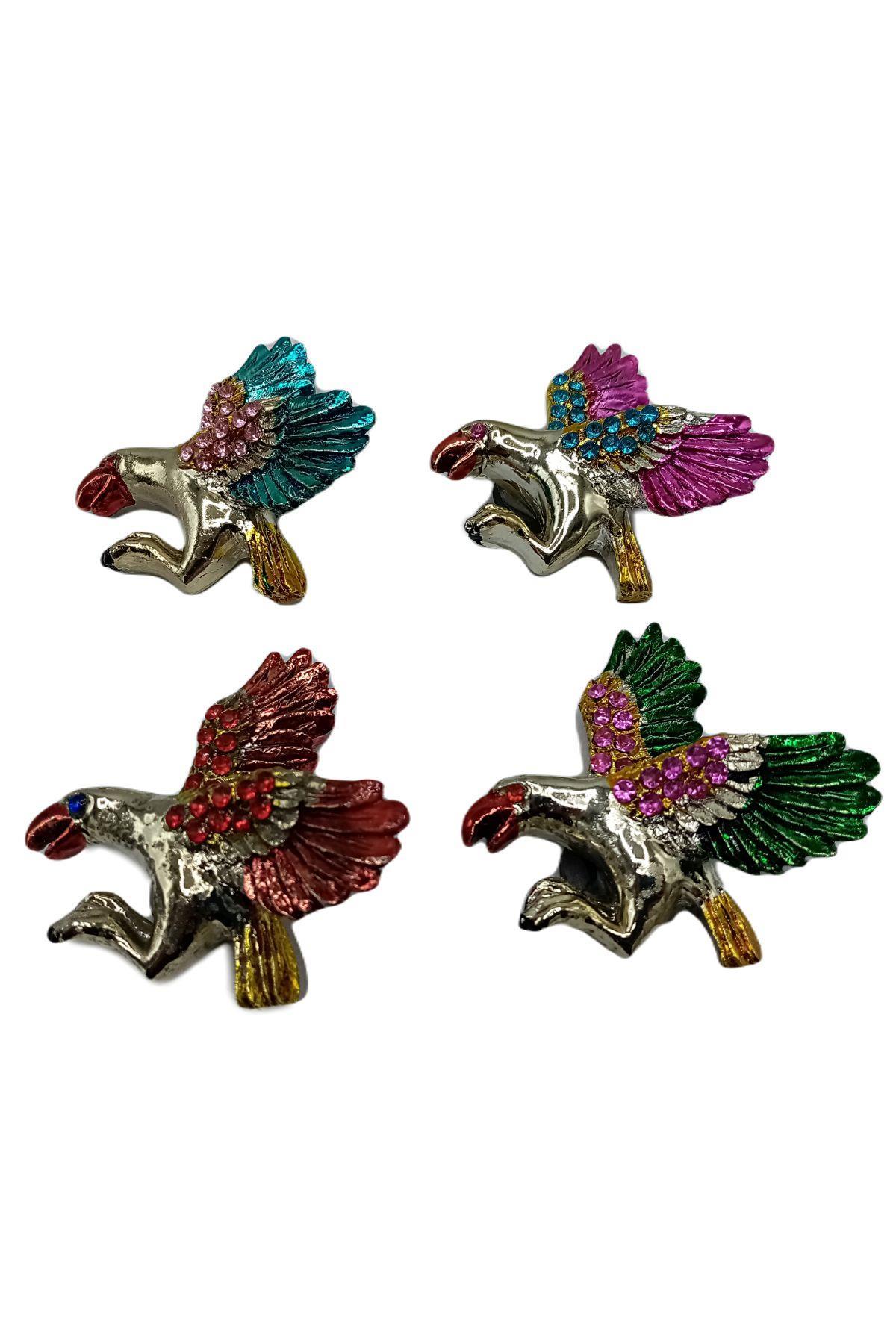 Amerika Birleşik DevletleriDünyadan HediyelerDNY-HD100393Keskin Hediyelik Eşya Ve TekstilAmerikan Kartalı Magnet Dört Renk Kristal Taşlı Dörtlü Set