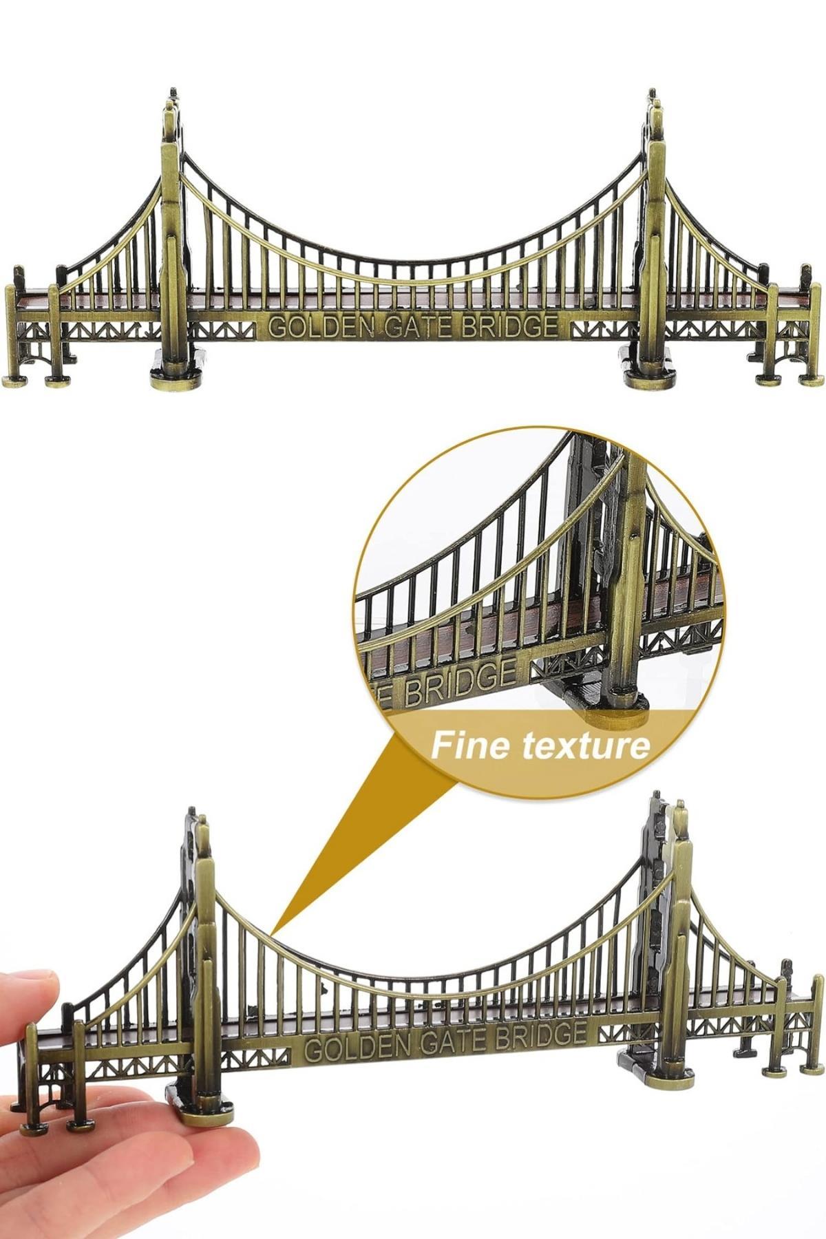 Amerika Birleşik DevletleriDünyadan HediyelerDNY-HDMTL600Keskin Hediyelik Eşya Ve TekstilVintage Metal Amerika Golden Gate Köprüsü 18 cm
