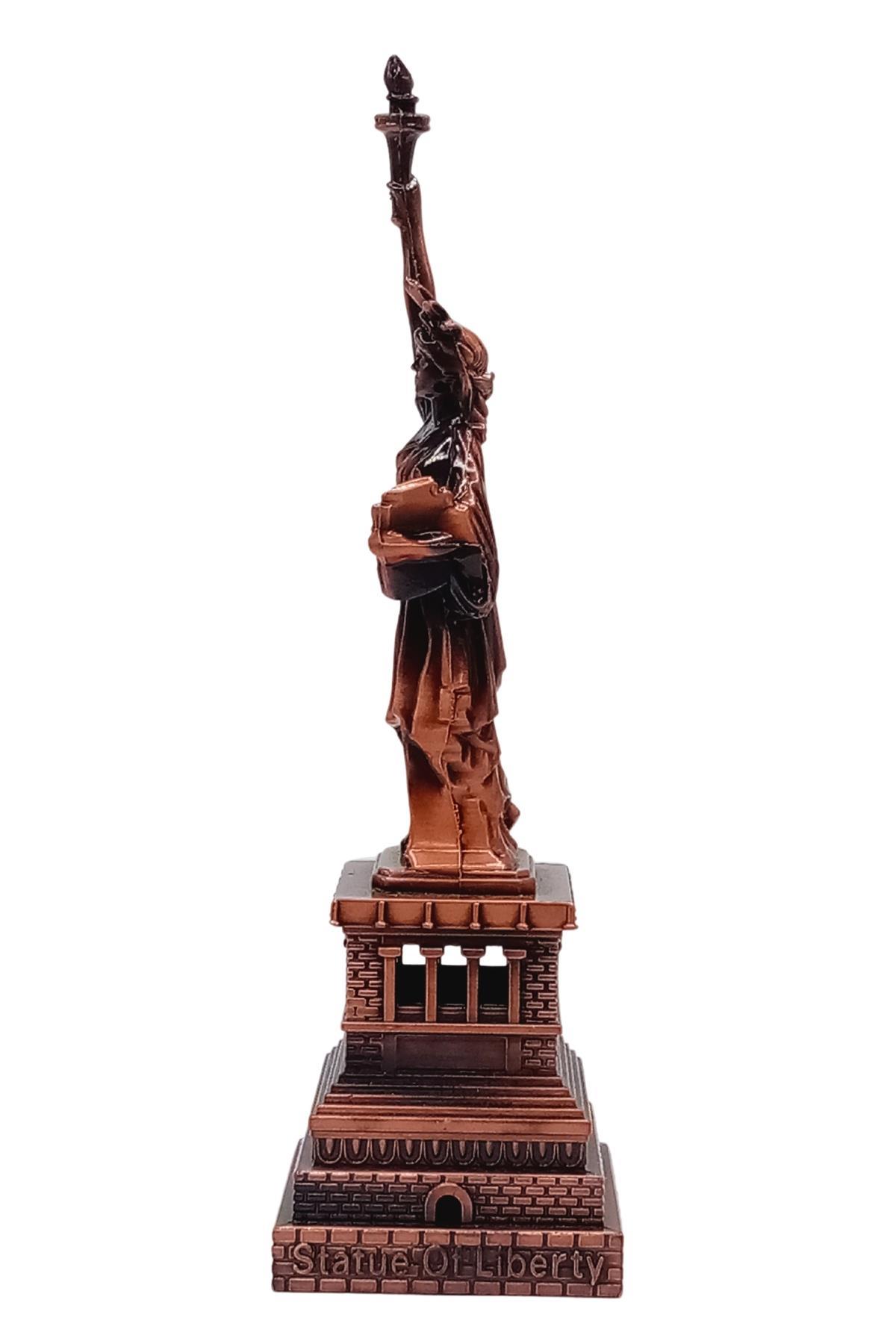 Amerika Birleşik DevletleriDünyadan HediyelerDNY-HD100847Keskin Hediyelik Eşya Ve TekstilVintage Metal USA Özgürlük Heykeli Biblo Antik Bakır 15 cm