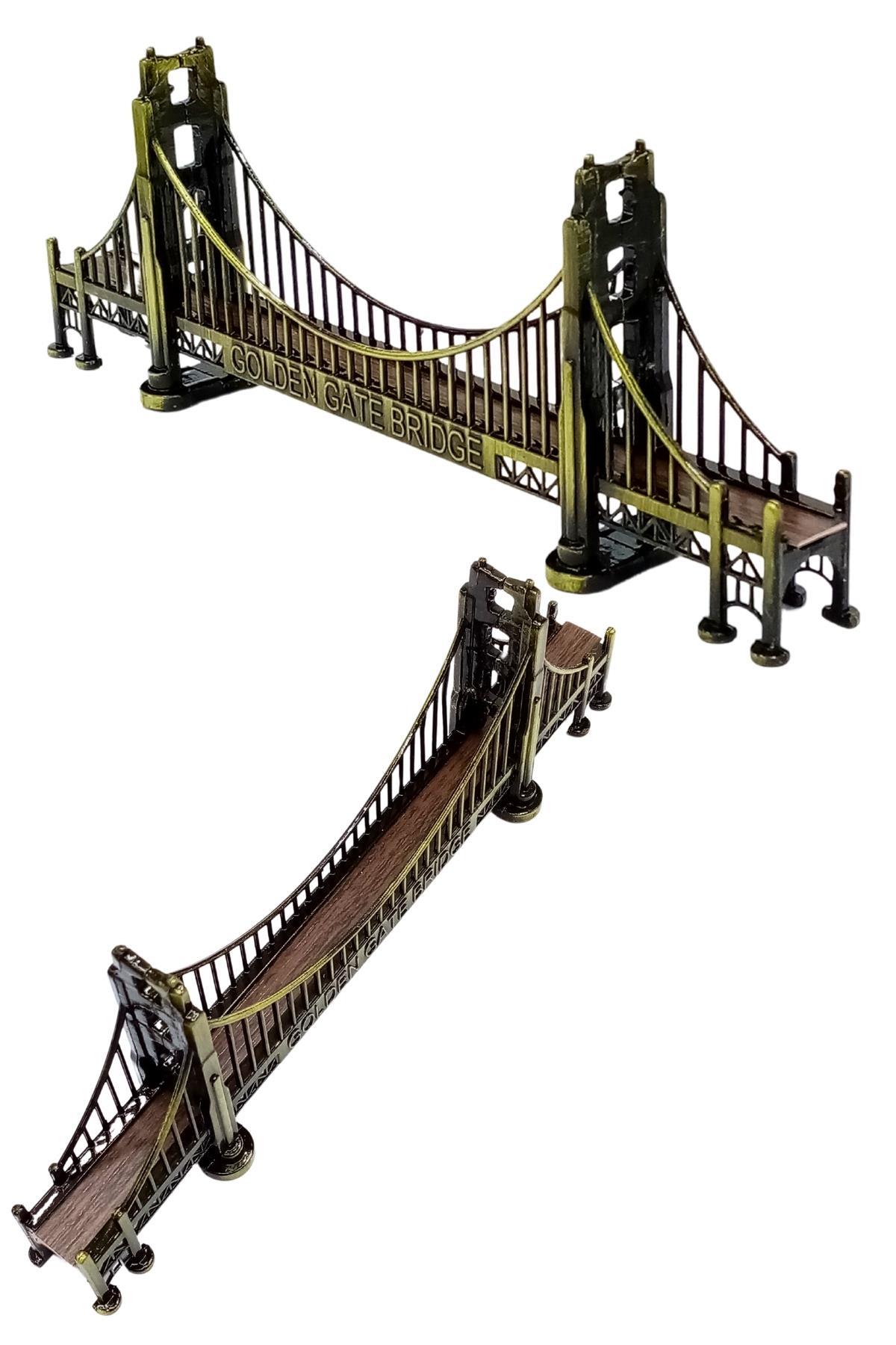 Amerika Birleşik DevletleriDünyadan HediyelerDNY-HDMTL600Keskin Hediyelik Eşya Ve TekstilVintage Metal Amerika Golden Gate Köprüsü 18 cm