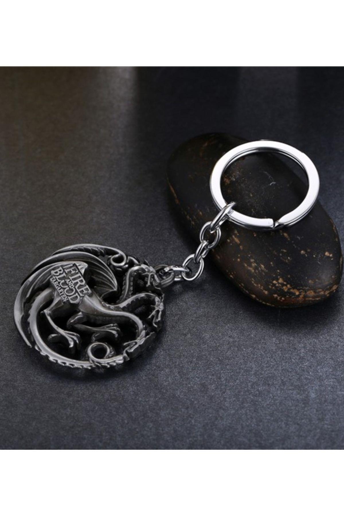 Amerika Birleşik DevletleriDünyadan HediyelerDNY-HD100355Keskin Hediyelik Eşya Ve TekstilGame Of Thrones Targaryen 3 Başlı Ejderha Metal Anahtarlık