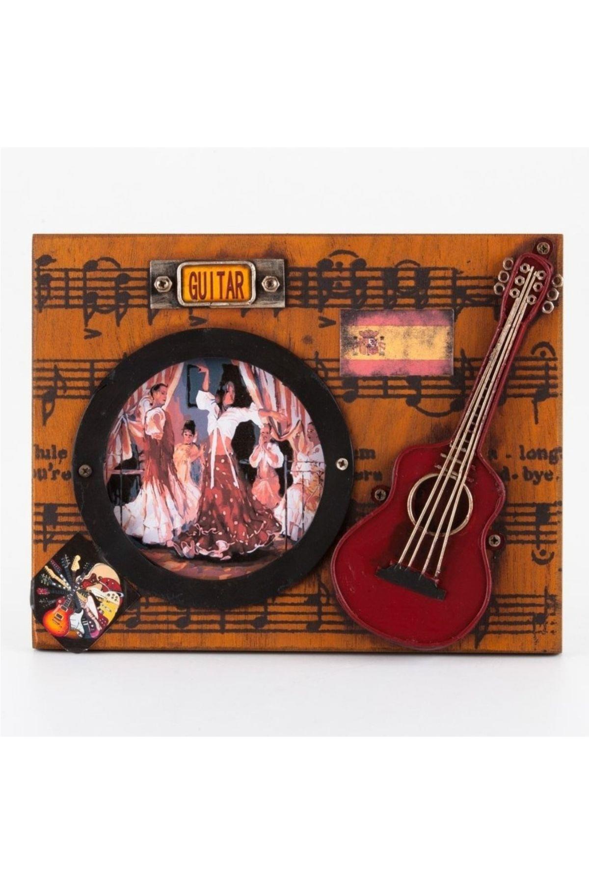 Amerika Birleşik DevletleriDünyadan HediyelerDNY-HD1504F-335AKeskin Hediyelik Eşya Ve TekstilDekoratif Metal Çerçeve Gitar Dekorlu