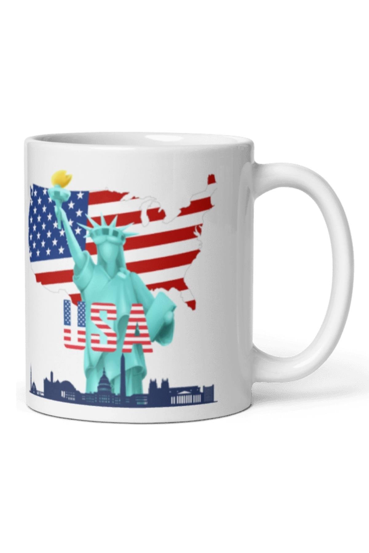 Amerika Birleşik DevletleriDünyadan HediyelerDNY-HDMUGB29Keskin Hediyelik Eşya Ve TekstilAmerika Birleşik Devletleri Kupa Bardak 2 Adet Seyahat Hatıra USA Mug
