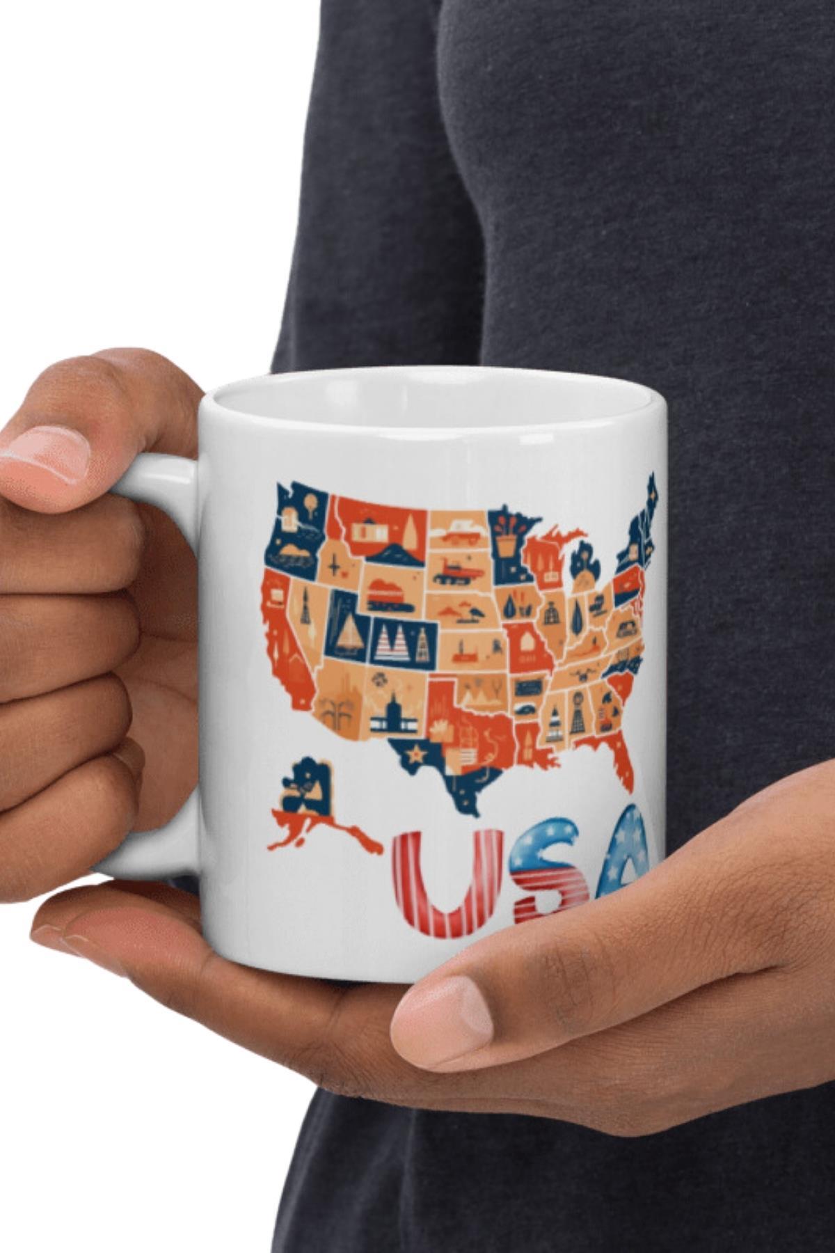 Amerika Birleşik DevletleriDünyadan HediyelerDNY-HDMUGB29Keskin Hediyelik Eşya Ve TekstilAmerika Birleşik Devletleri Kupa Bardak 2 Adet Seyahat Hatıra USA Mug