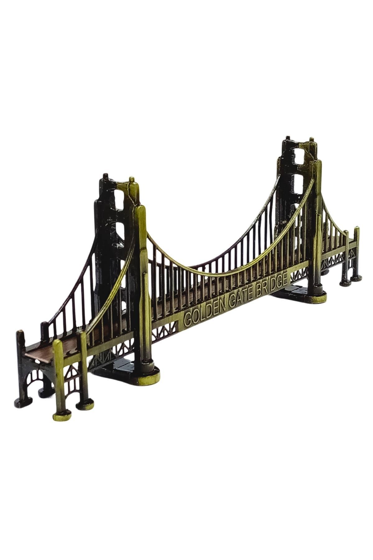 Amerika Birleşik DevletleriDünyadan HediyelerDNY-HDMTL600Keskin Hediyelik Eşya Ve TekstilVintage Metal Amerika Golden Gate Köprüsü 18 cm